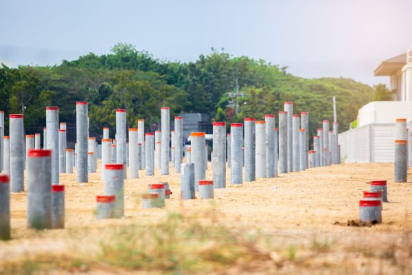 Concrete Pile Installation in Bowie
