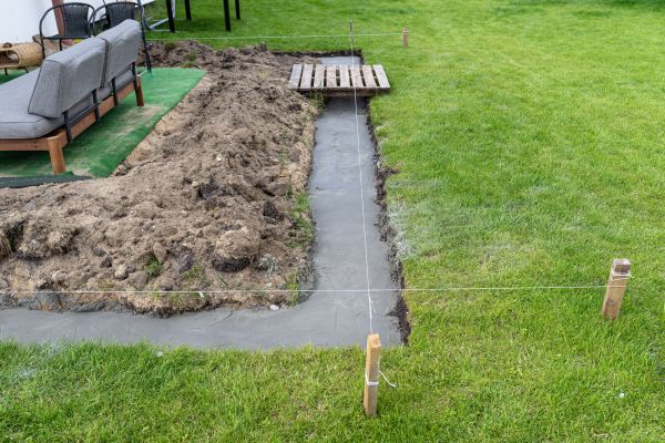 Cement Footer Installation in Bowie